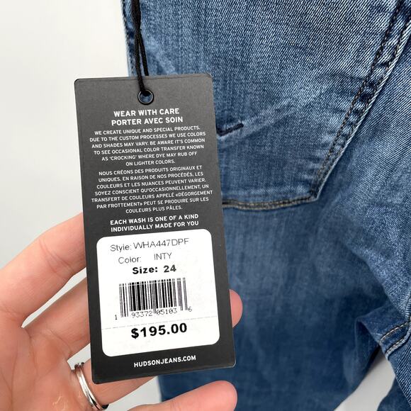 HUDSON DENIM NWT Barbara Super Skinny Denim Jean in Inty // 00 - Picture 7 of 12